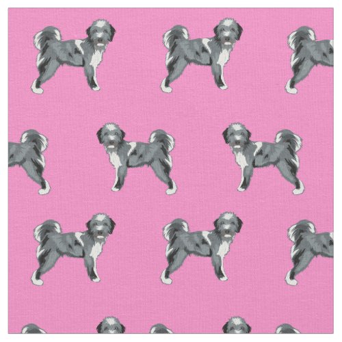 aussiedoodle dog pink fabric