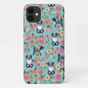 Aussiedoodle dog vintage florals mint iPhone 11 case