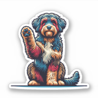 Aussiedoodle Vinyl Waterproof Dog Sticker
