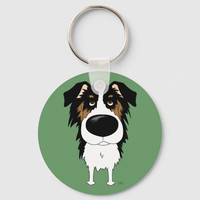 Aussies - Big Nose and Butt Keychain (Front)