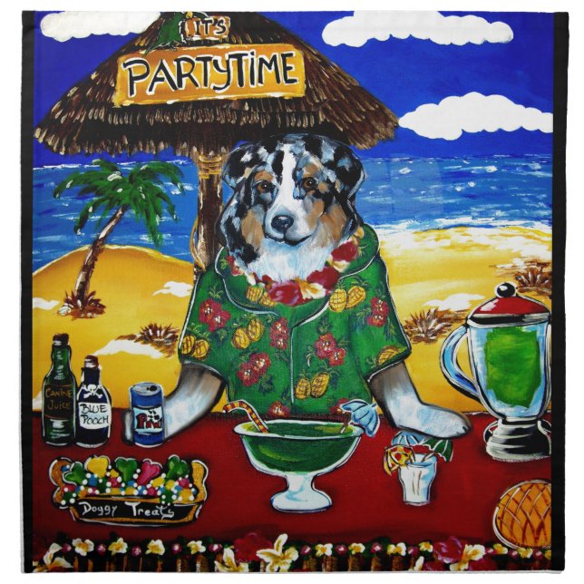 AUSTALIAN SHEPHERD CLOTH NAPKIN (Front)