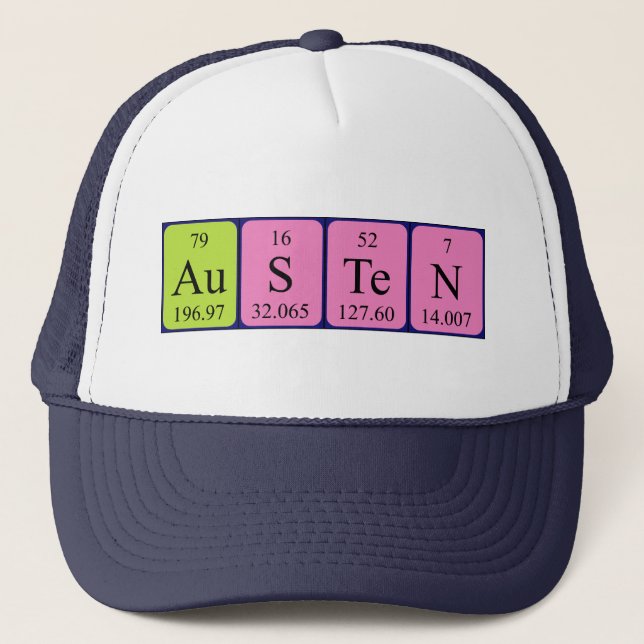 Austen periodic table name hat (Front)