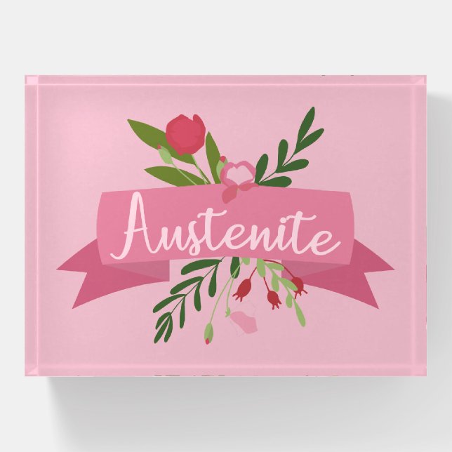 Austenite II Paperweight (Front)