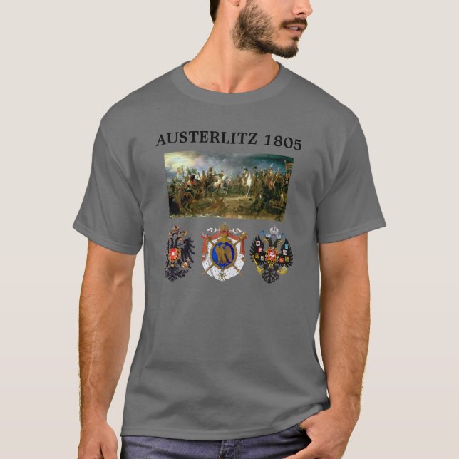 Austerlitz coat of arms 2 with map T-Shirt (Front)