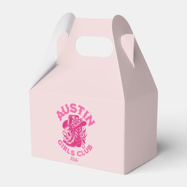 austin bachelorette girls weekend favor boxes (Front Side)