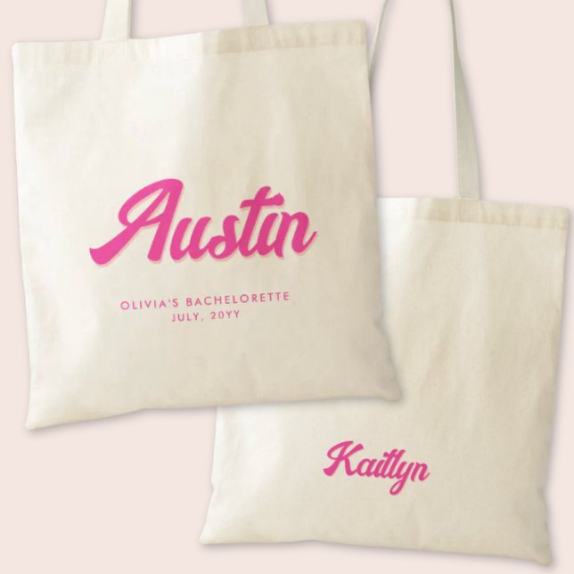 Austin Bachelorette Party Personalized Tote Bag (Austin Bachelorette Party Tote Bag)
