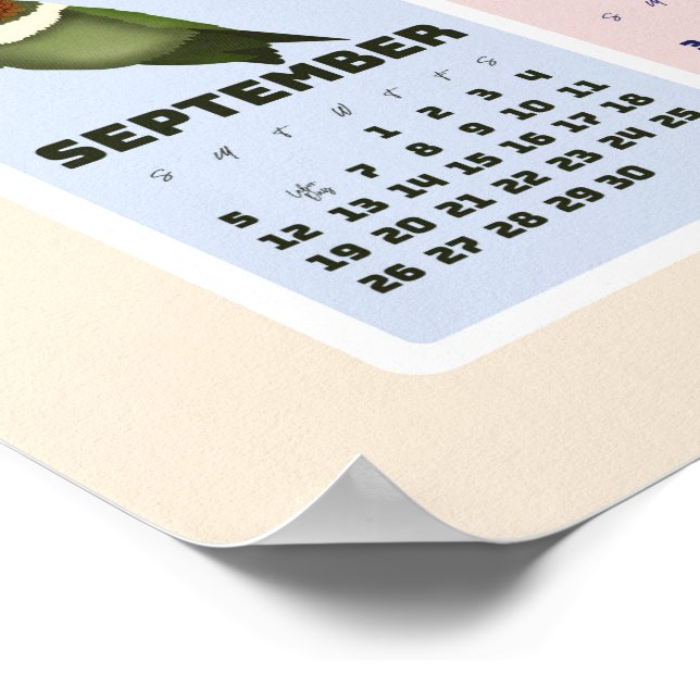 Austin Bird 2021 Calendar Poster (Corner)