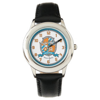 Austin boys name meaning crest wolf orange watch