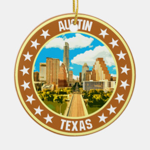 Austin ceramic ornament