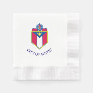 Austin city flag napkins