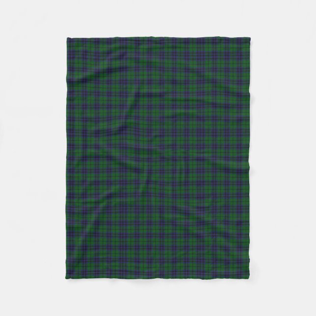 Austin Clan Tartan Plaid Fleece Blanket (Front)