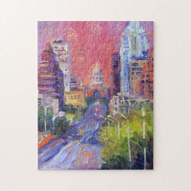 Austin Congress Avenue Texas Puzzle (Vertical)