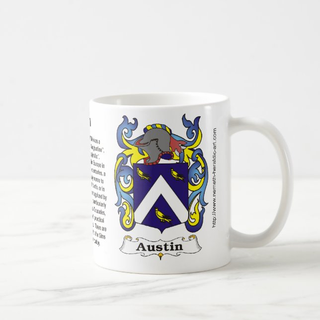 Austin Family Coat of Arms Mug (Right)