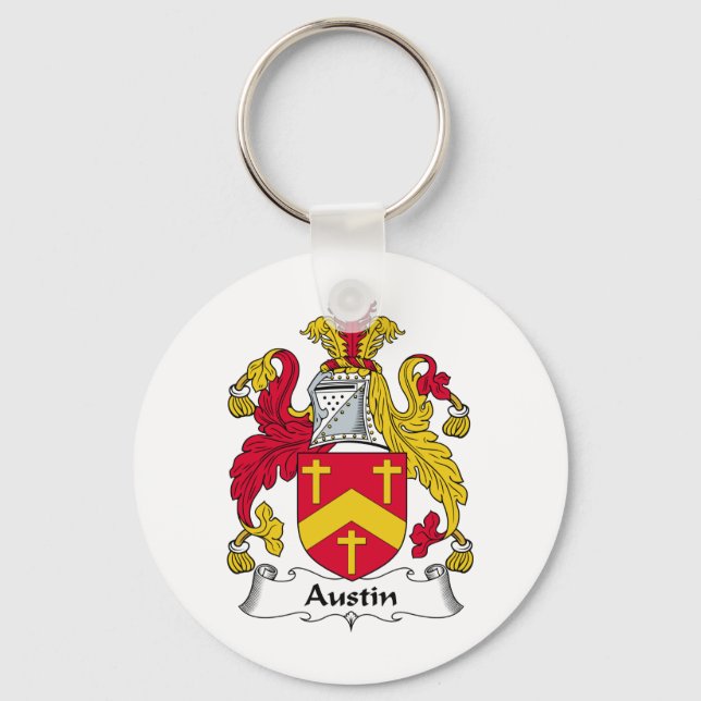 Austin Family Crest Keychain (Front)