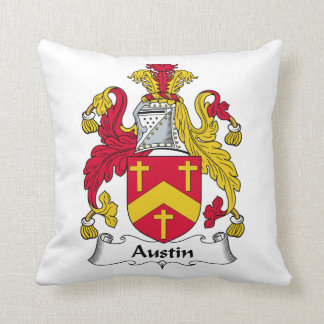 Austin Family Crest Throw Pillow