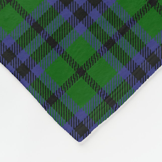 Austin Family Tartan Plaid Pattern Fleece Blanket (Corner)