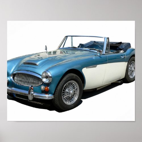 Austin Healey 3000 classic car Poster