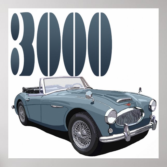 Austin Healey 3000 Poster (Front)