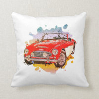 Austin Healey Watercolor Painting