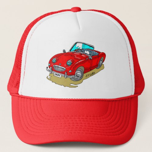 Austin_Healy Sprite cartoon Trucker Hat