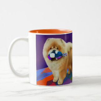 AUSTIN heARTdog chow Two-Tone Coffee Mug