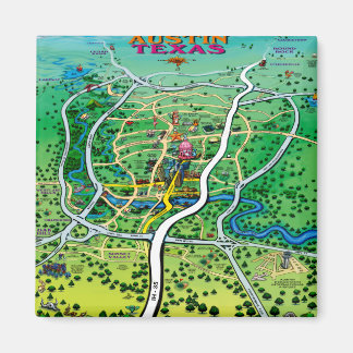 Austin Map Magnet
