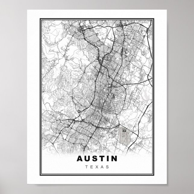 Austin Map Poster (Front)