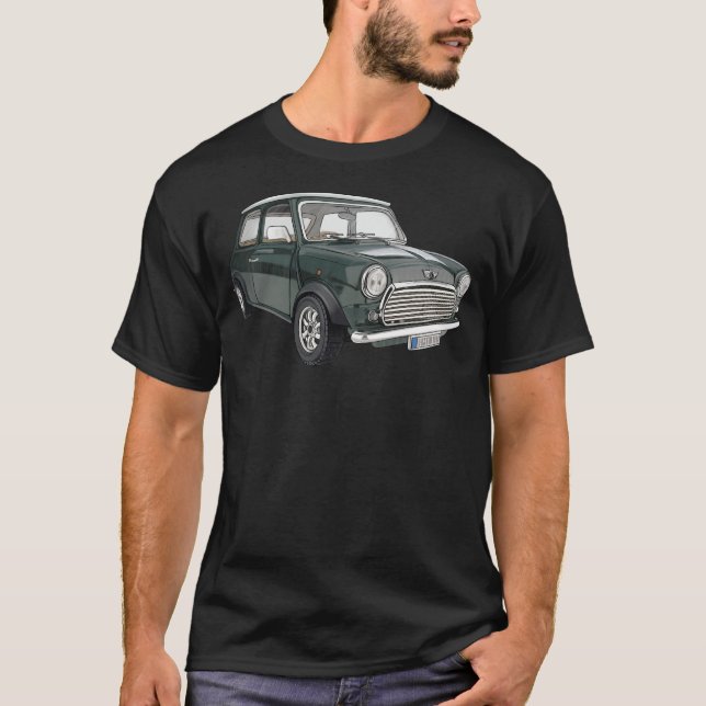 Austin Mini Classic for fans of small British Cars T-Shirt (Front)