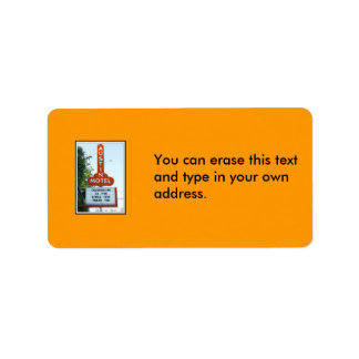 Austin Motel, Address Label