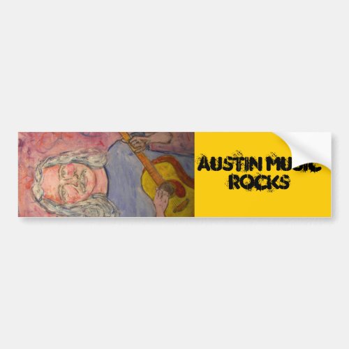 austin music rocks bumper sticker