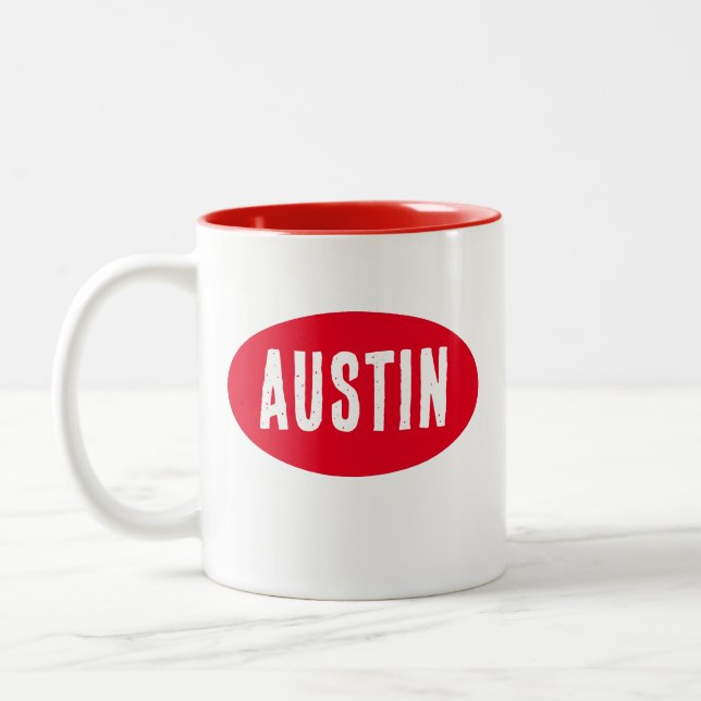 Austin Red Texas Mug (Left)