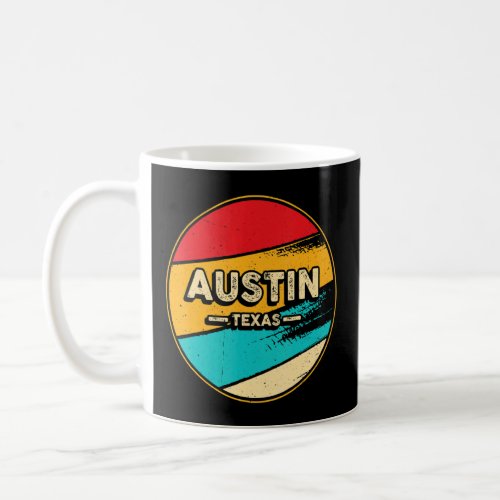Austin Retro Vintage Sunset Us State Austin  Coffee Mug