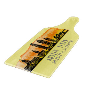 Austin Skyline Latitude Cutting Board