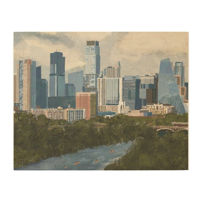 Austin Skyline Painted Art Print (Front)