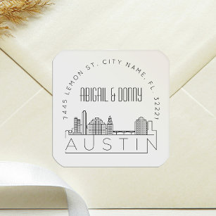 Austin Skyline   Pre-Addressed Envelope Seal