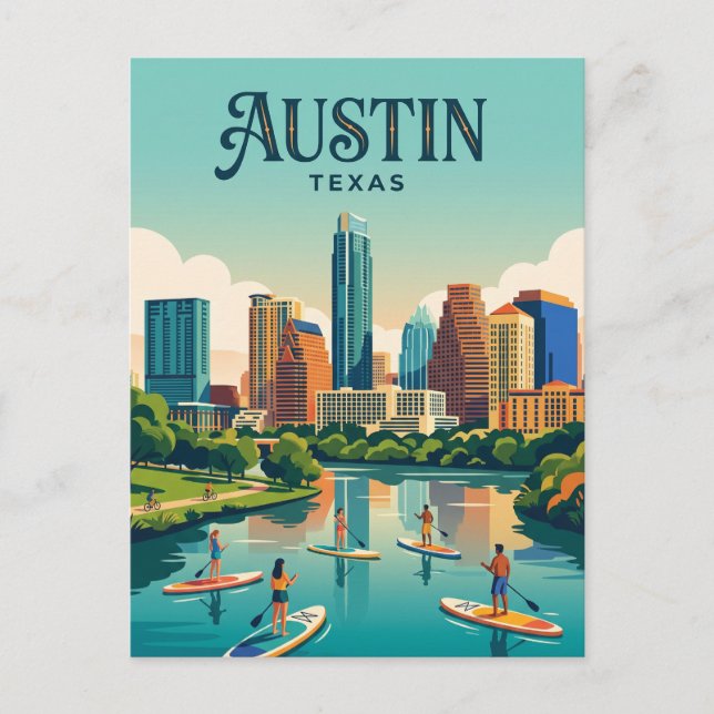 Austin Skyline USA Postcard (Front)