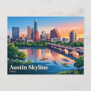 Austin Skyline USA Postcard