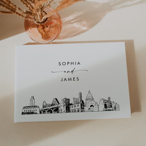 Austin Skyline Wedding Guest Book