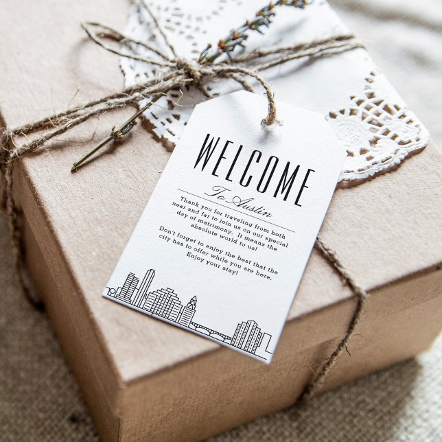 Austin Skyline | Welcome Message Gift Tags (Creator Uploaded)