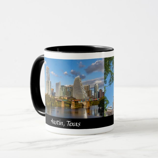 Austin & State Capitol of Texas - Designer Coffee Mug (Front Left)