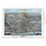 Austin, Texas Antique Aerial City Map from 1873