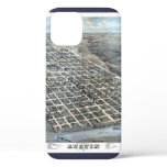 Austin, Texas Antique Aerial City Map from 1873 iPhone 12 Case