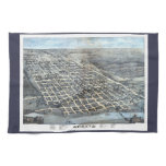 Austin, Texas Antique Aerial City Map from 1873 Kitchen Towel