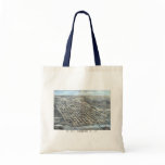 Austin, Texas Antique Aerial City Map from 1873 Tote Bag