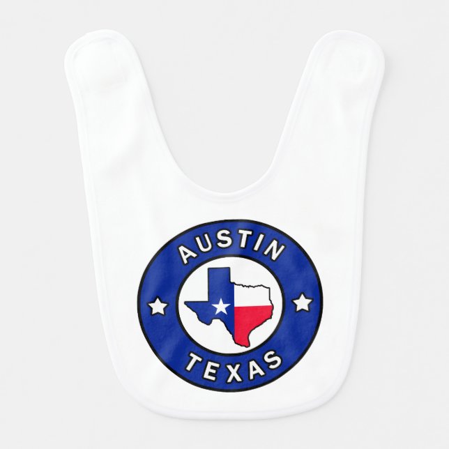 Austin Texas Baby Bib (Front)