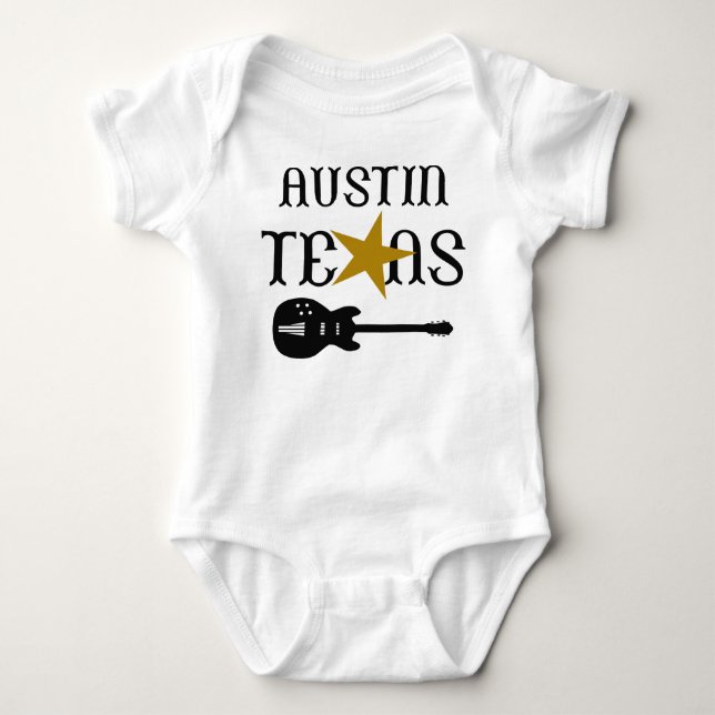 Austin Texas Baby Bodysuit (Front)