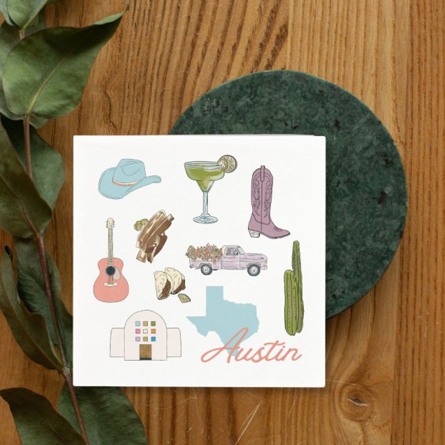 Austin Texas Bachelorette Wedding  Napkins (Creator Uploaded)