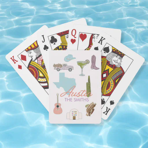 Austin Texas Bachelorette Wedding  Poker Cards
