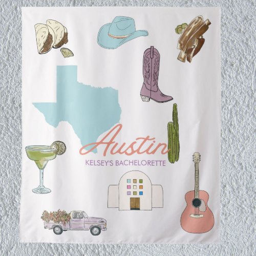Austin Texas Bachelorette Wedding  Tapestry