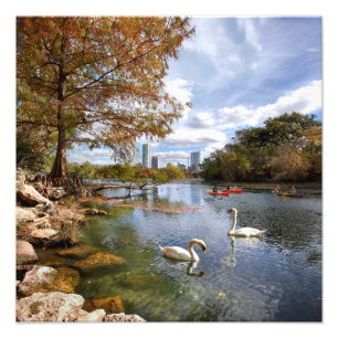 Austin, Texas Barton Creek / Ladybird Lake Skyline Photo Print